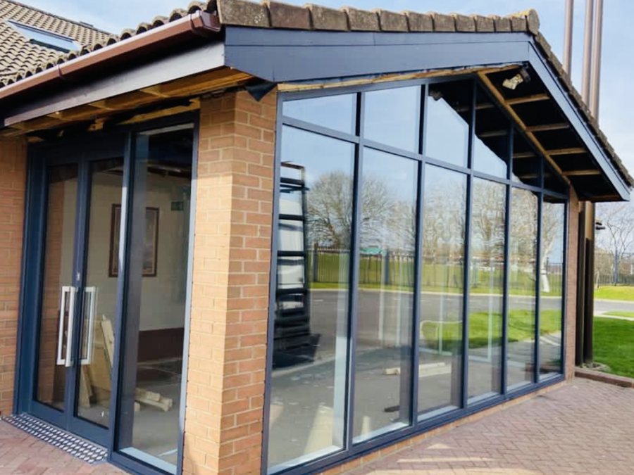 Bifold doors and gable screen, private house