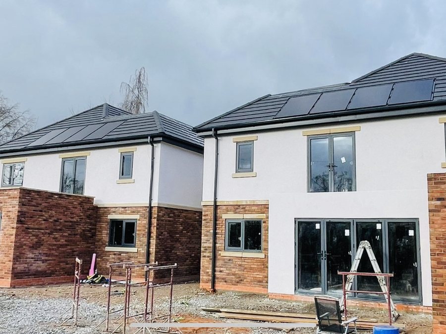 Aluminium windows and bifolds, new build houses